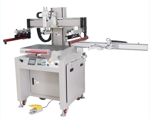 平面丝印机加装机械手下料装置